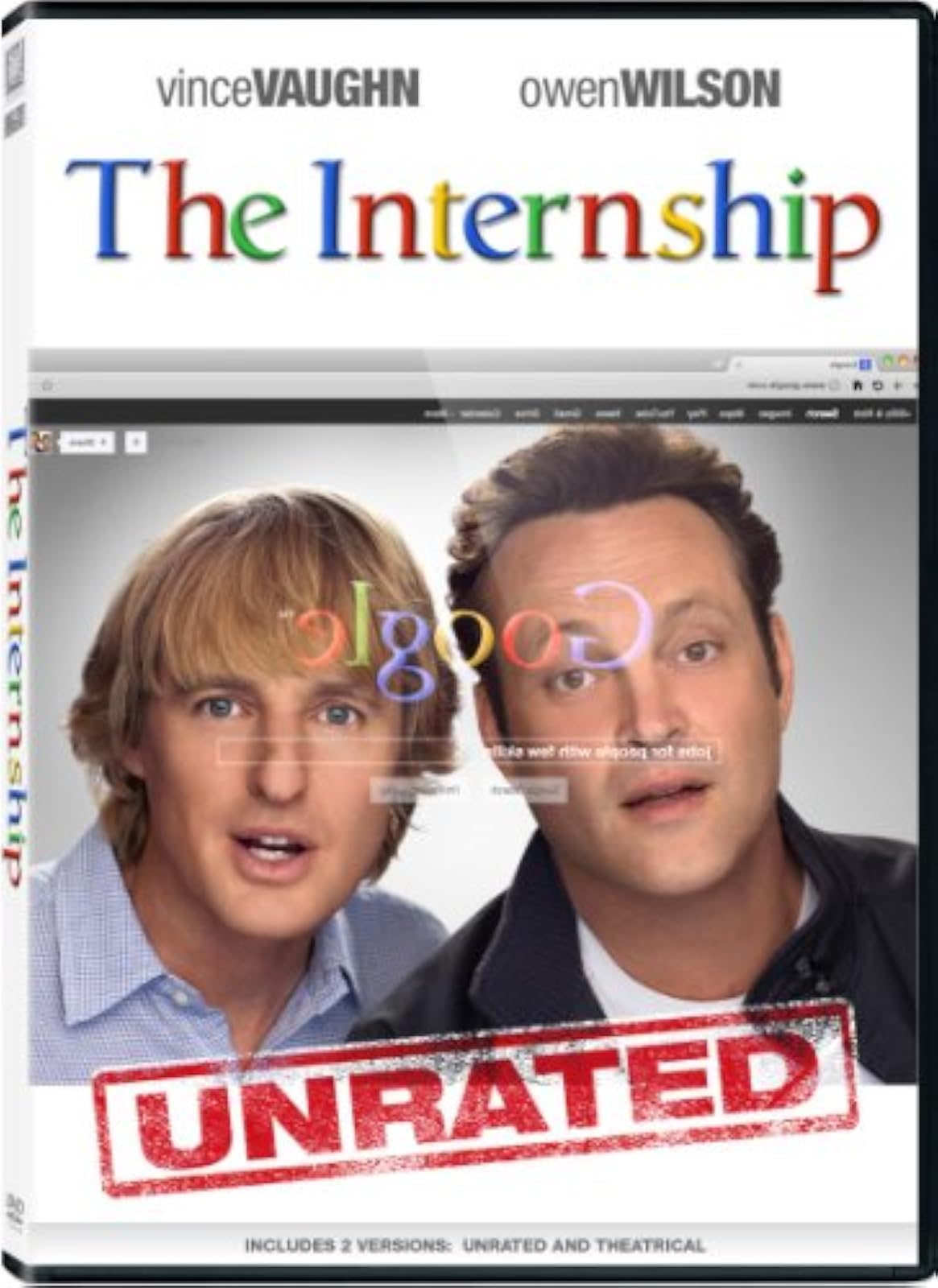 The Internship On DVD With Vince Vaughn And Owen Wilson Comedy