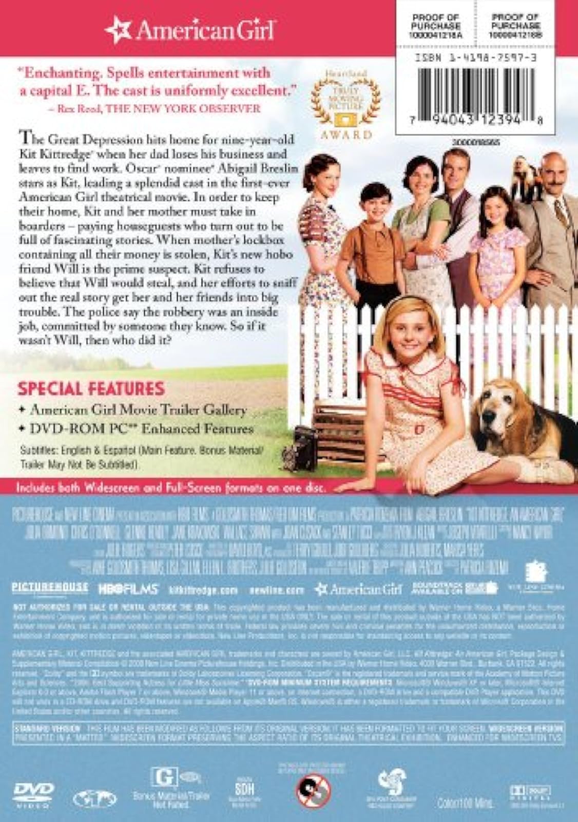 Image 1 of Kit Kittredge: An American Girl On DVD With Abigail Breslin 