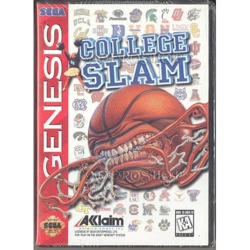 College Slam Sega Genesis For Sega Genesis Vintage Basketball