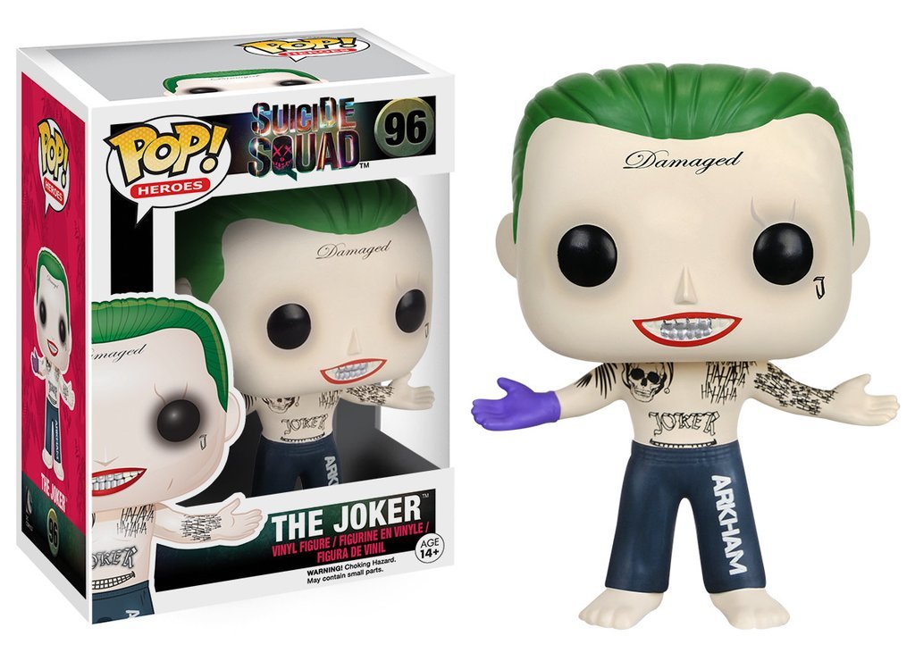 Image 0 of Funko Pop Movies: 96 Suicide Squad Action Figure The Joker Shirtless Toy Collect