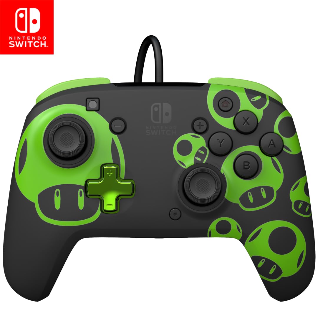 Image 0 of PDP Rematch Wired Gaming Controller: 1-UP Mushroom Officially Licensed