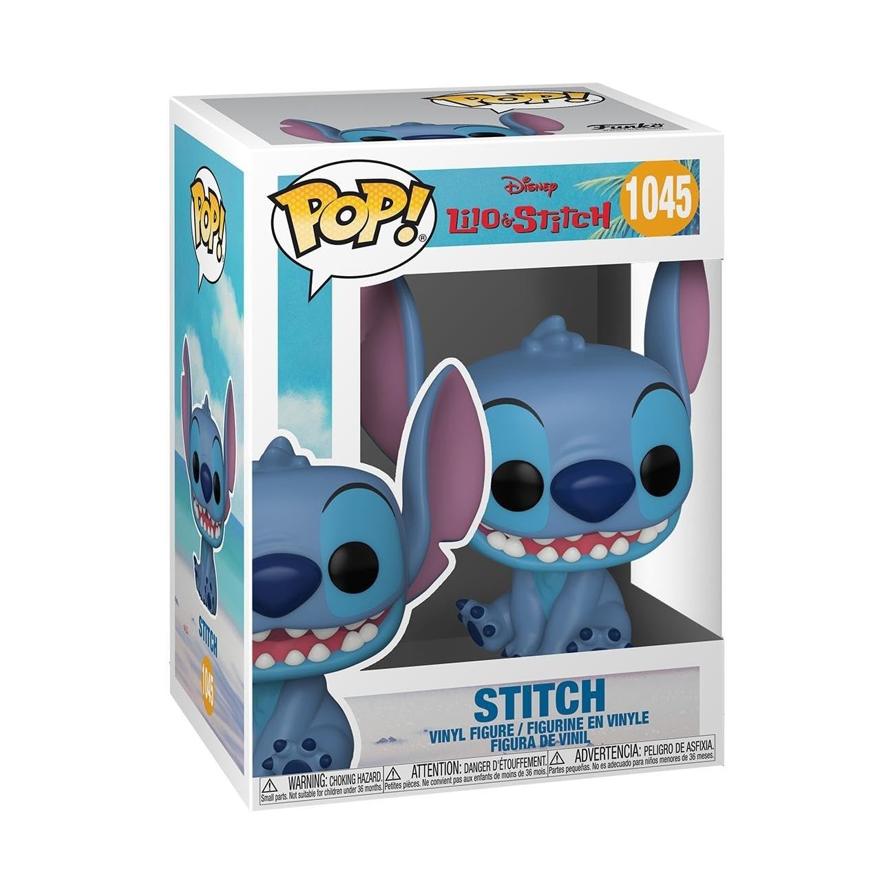 Image 0 of Funko Pop Disney: 1045 Lilo And Stitch Smiling Seated Stitch Standard Collectabl
