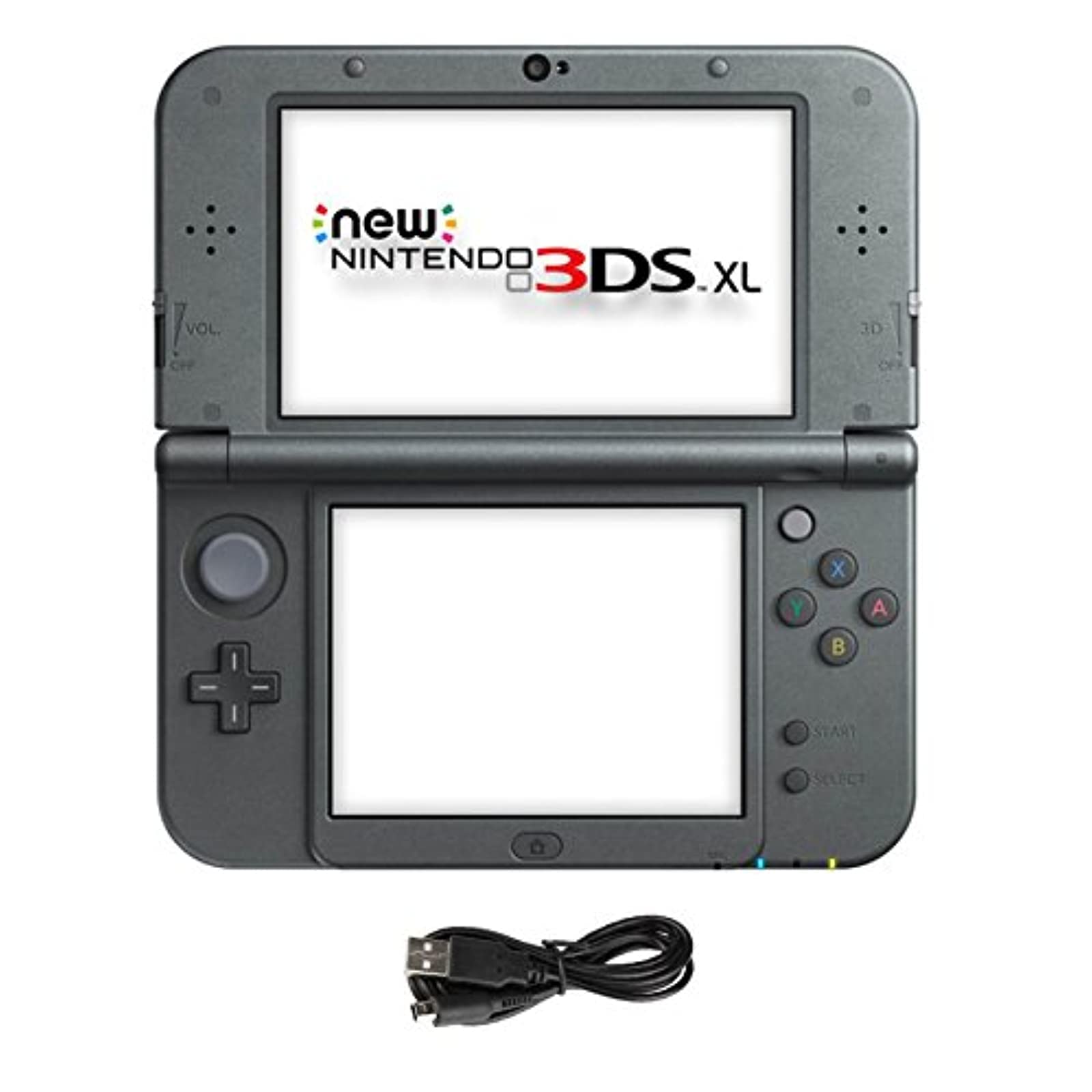 New Nintendo 3DS XL Black Handheld Console And AC Adapter Wall Power