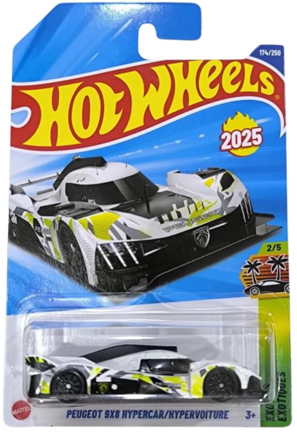 Hot Wheels Peugeot 9X8 Hypercar White Exotics 2/5 174/250 For 2025! 1: