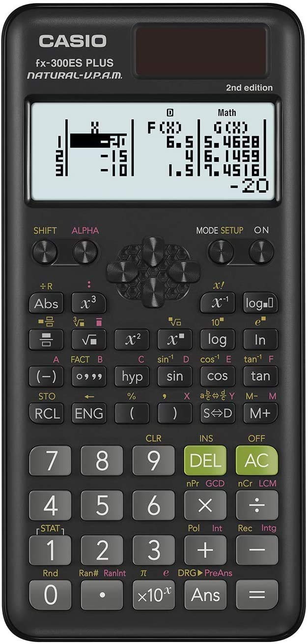 Casio FX-300ESPLUS2 2nd Edition Standard Scientific Calculator Black