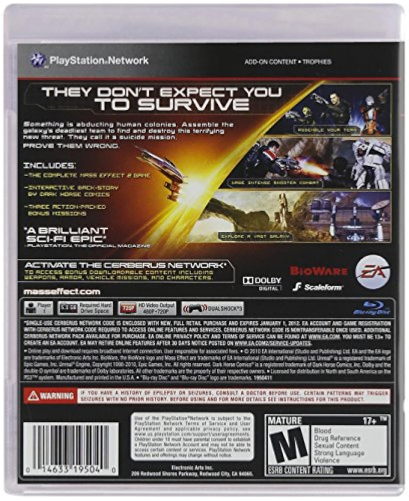 Image 3 of Mass Effect 2 For PlayStation 3 PS3 Shooter