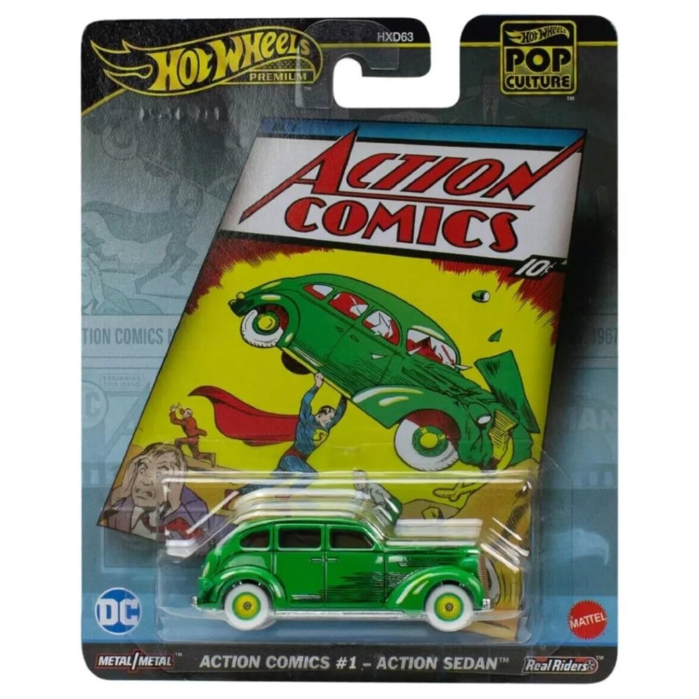 Hot Wheels Model Car Superman Action Comics 1 Action Sedan Die Cast