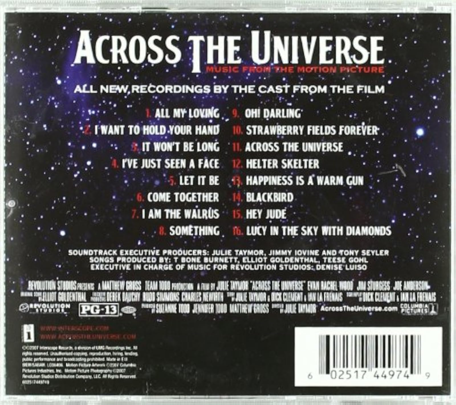 Image 1 of Across The Universe: Music From The Motion Picture On Audio CD Pop 200