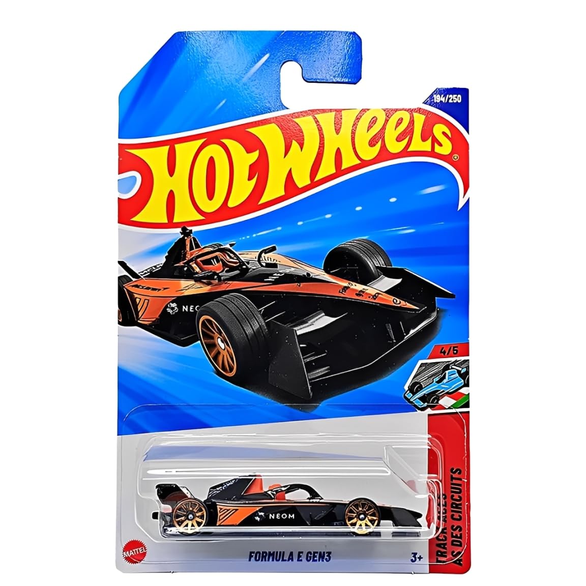Hot Wheels Formula E GEN3 HYY56 Track Aces Series 4/5 1:64 Model Car 2