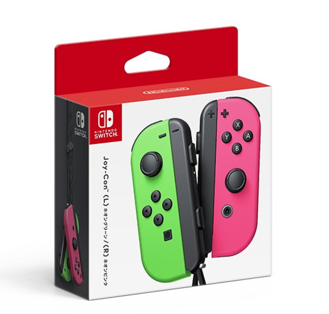 Joy-Con L/r-Neon Green/Neon Pink Splatoon 2 Japan Import For Nintendo