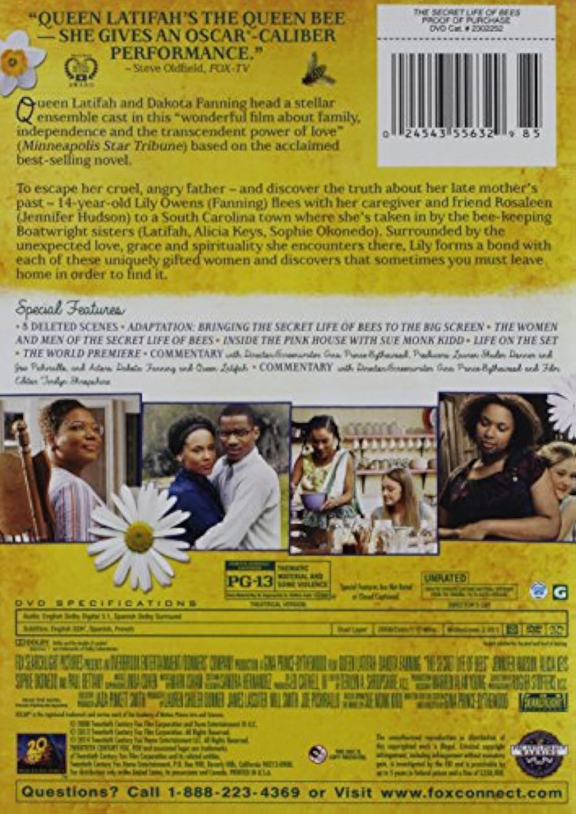 Image 2 of Secret Life Of Bees On DVD With Dakota Fanning Queen Latifah Jennifer