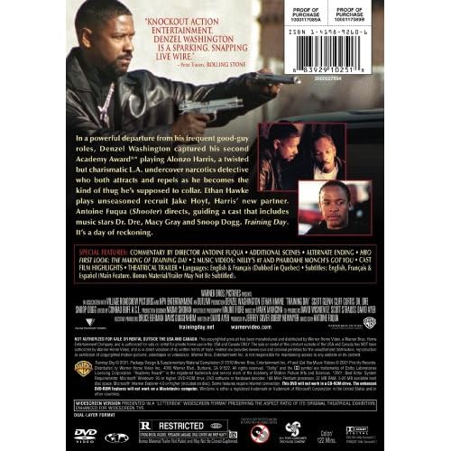 Image 1 of Training Day Keepcase On DVD With Denzel Washington Drama