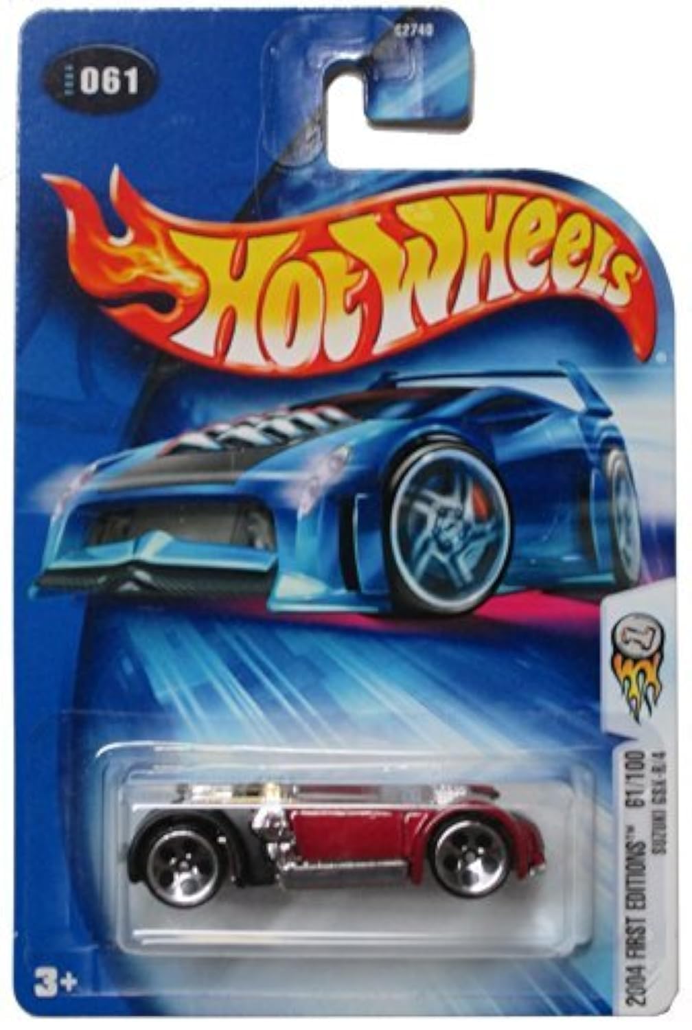 Hot Wheels 2004 First Editions Suzuki GSX-R/4 61/100 Maroon 061 1:64