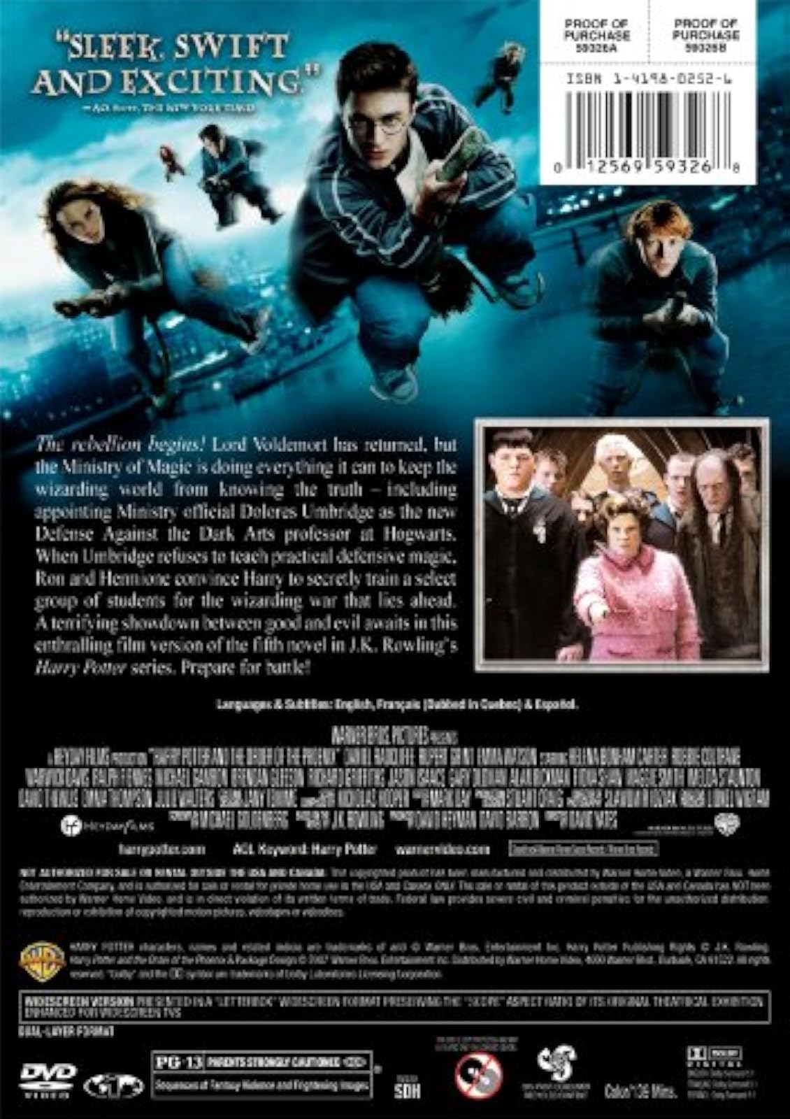 Image 2 of Harry Potter / Order Of The Phoenix Widescreen On DVD With Daniel