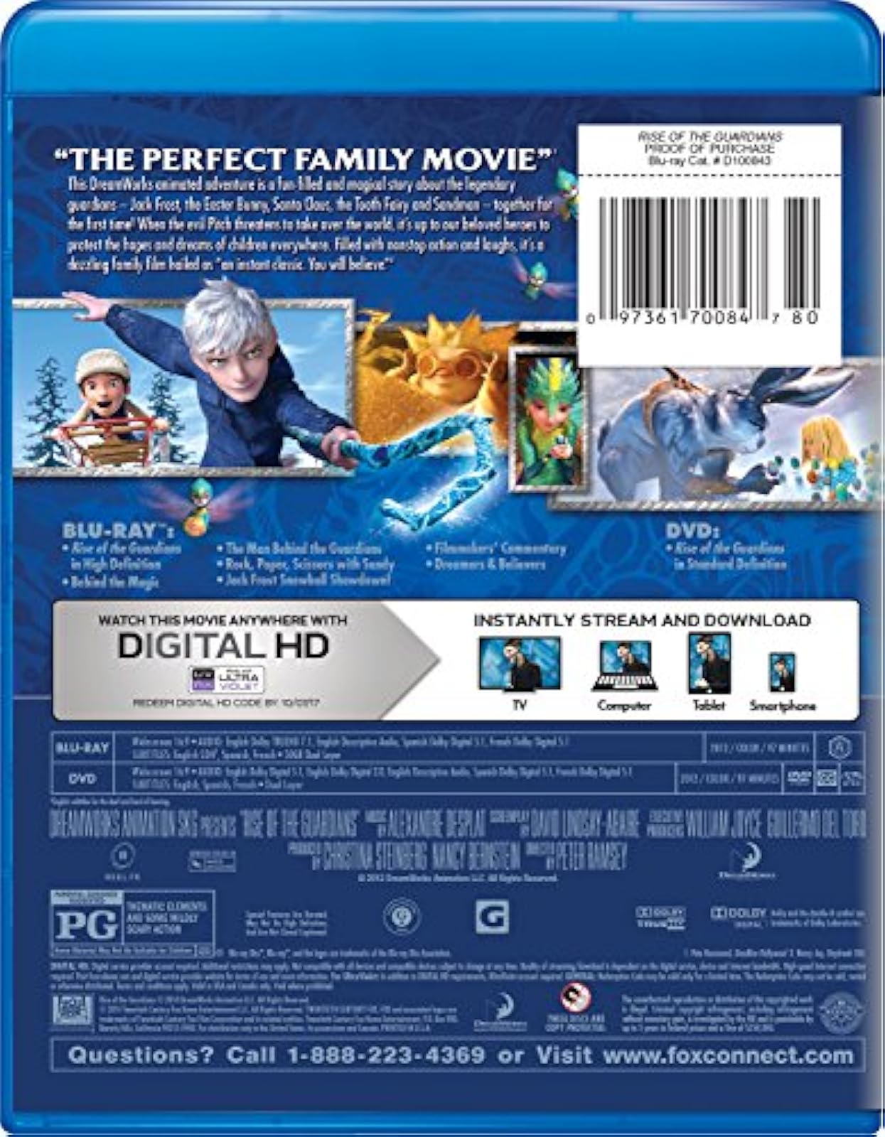 Image 2 of Rise Of The Guardians Two-Disc Combo On Blu-Ray With Chris Pine 2