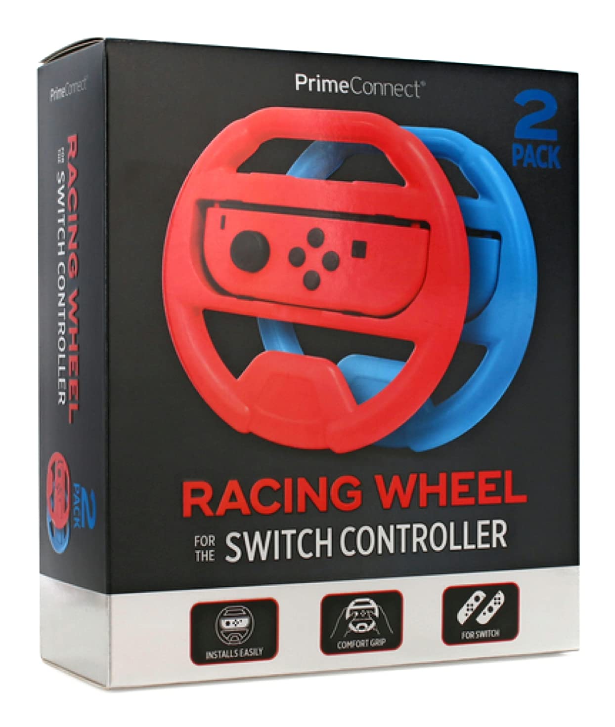 2 Pack Super Mario Kart Racing Wheel For Nintendo Switch 