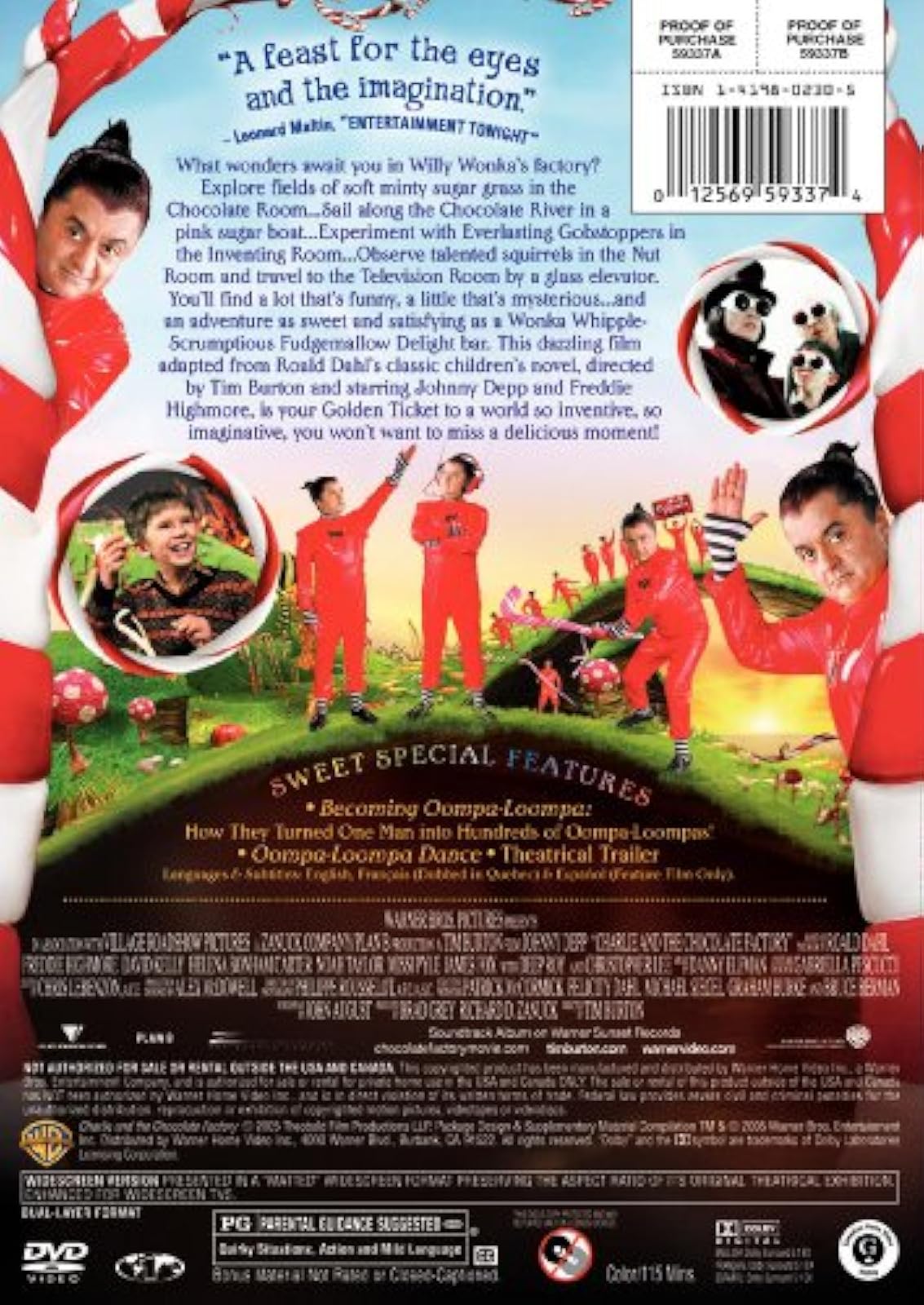 Image 1 of Charlie And The Chocolate Factory Widescreen On DVD With Johnny Depp