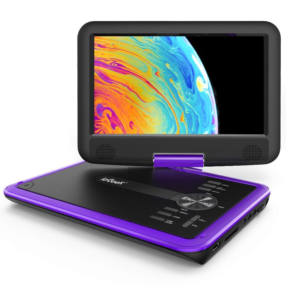 IeGeek 11.5 Portable DVD Player 9.5 HD Screen Car Travel Purple