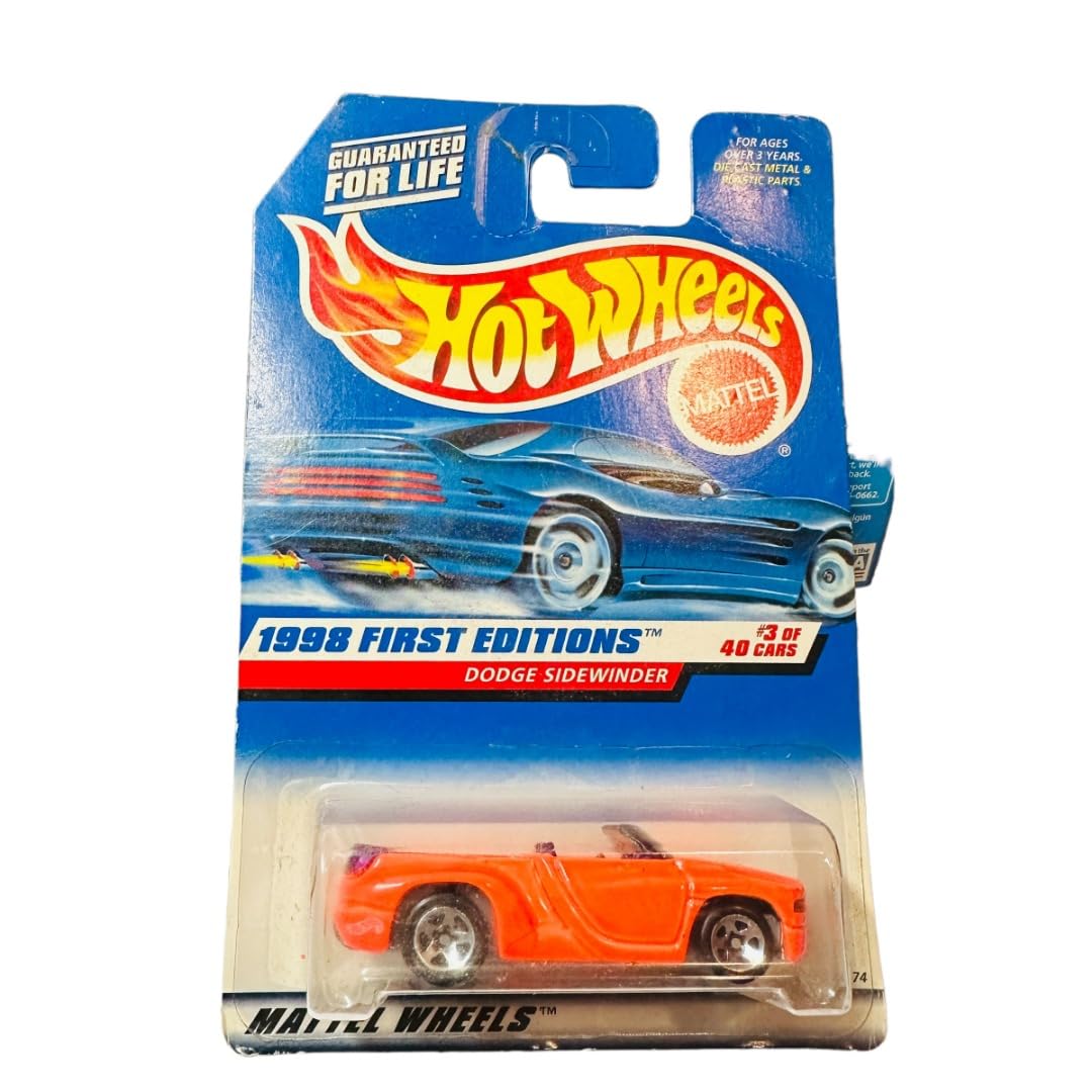 Hot Wheels 1998 First Editions Dodge Sidewinder Neon Orange Die Cast
