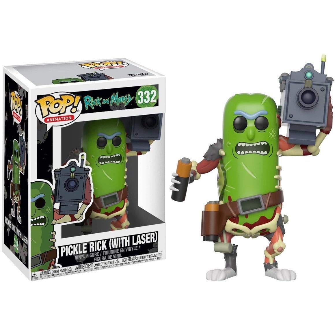 Image 0 of Funko Pop! 332 Animation: Rick And Morty Pickle Rick With Laser Collectible Figu
