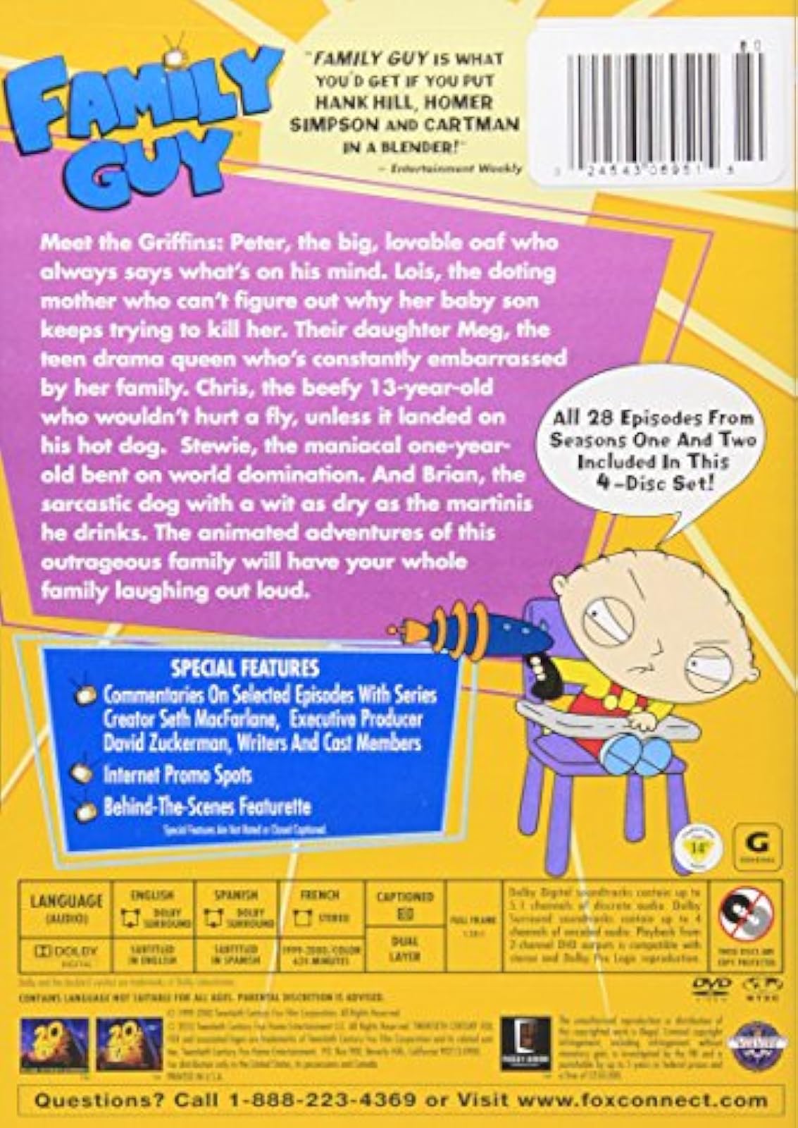 Image 1 of Family Guy Volume One On DVD With Seth MacFarlane Comedy