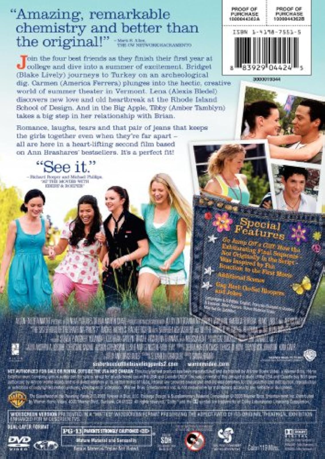 Image 1 of The Sisterhood Of The Traveling Pants 2 Widescreen Edition On DVD With