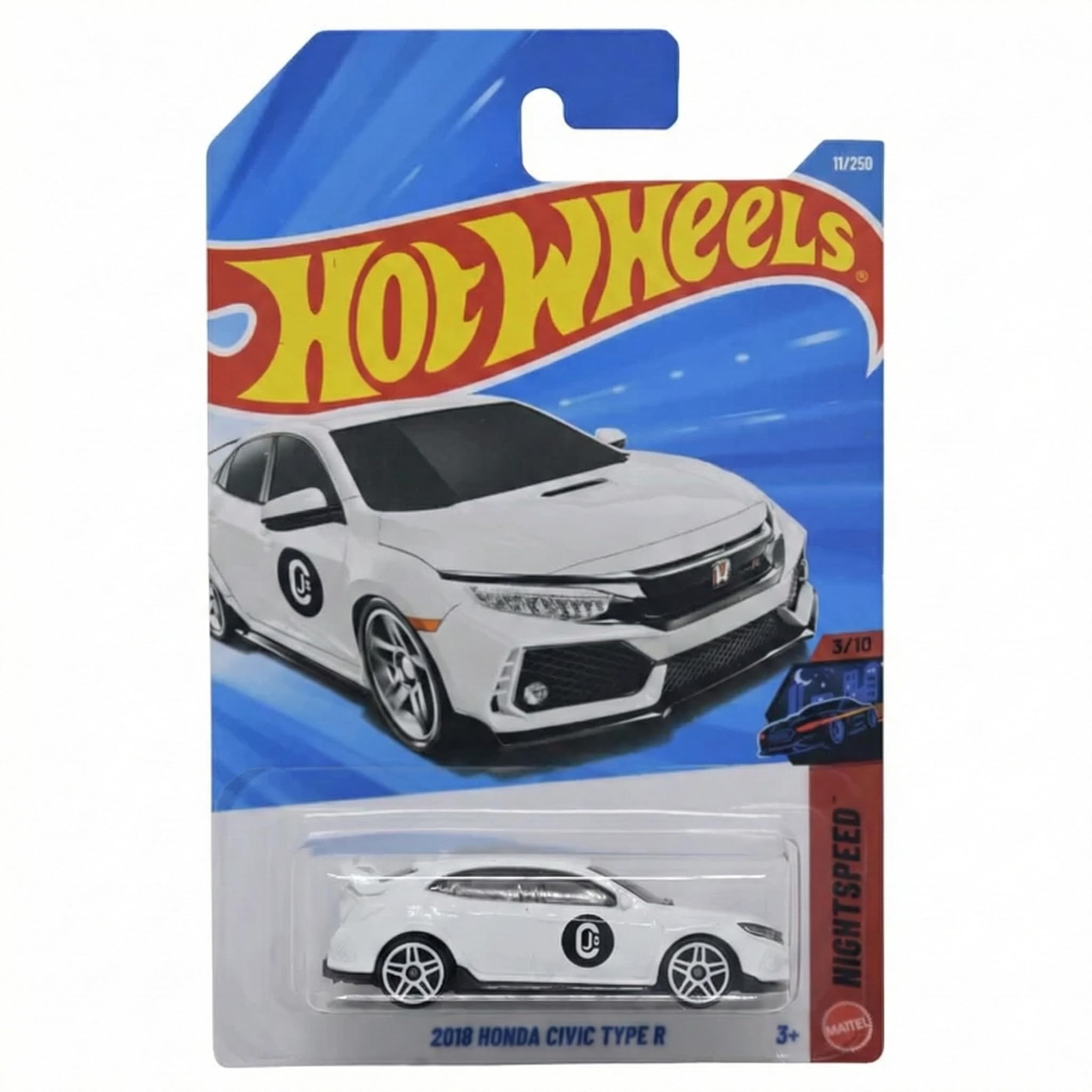Hot Wheels 2018 Honda Civic Type R White Night Speed 3/10 11/250 1:64