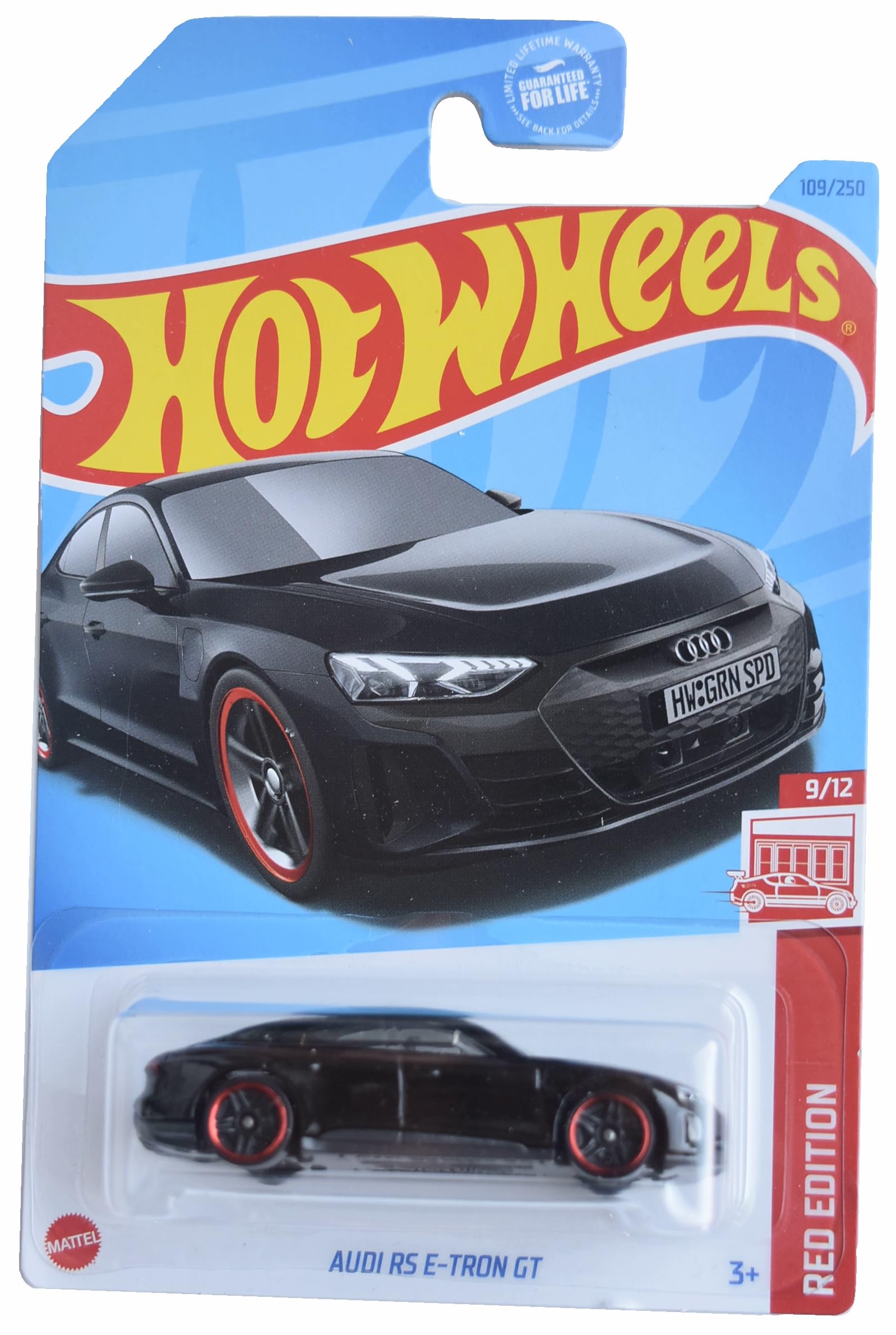 Image 0 of Hot Wheels Audi Rs E Tron GT Green Edition 9/12 Black 109/250 Toy Car