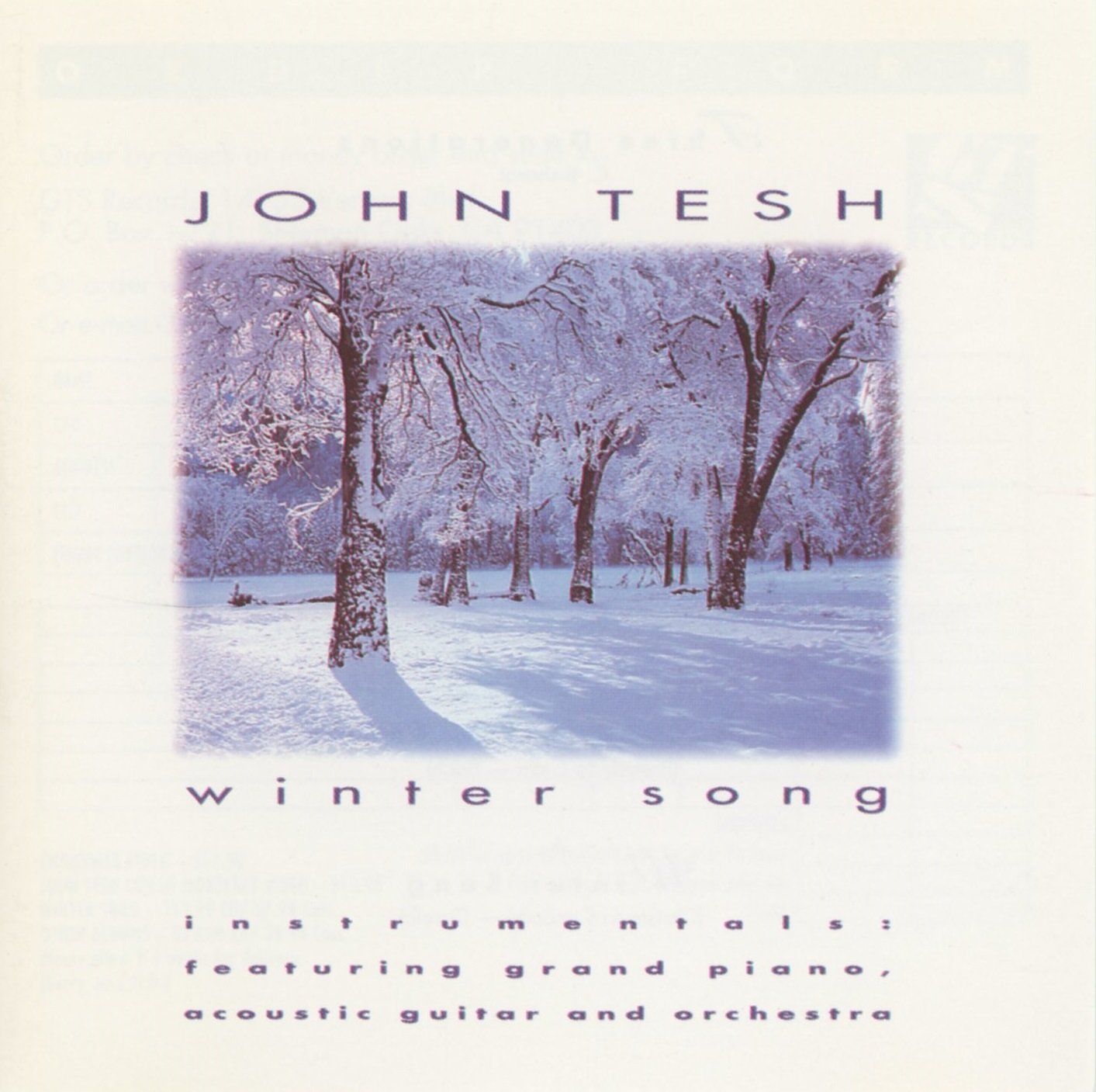John Tesh/Winter Song By John Tesh On Audio CD Album Black 2008