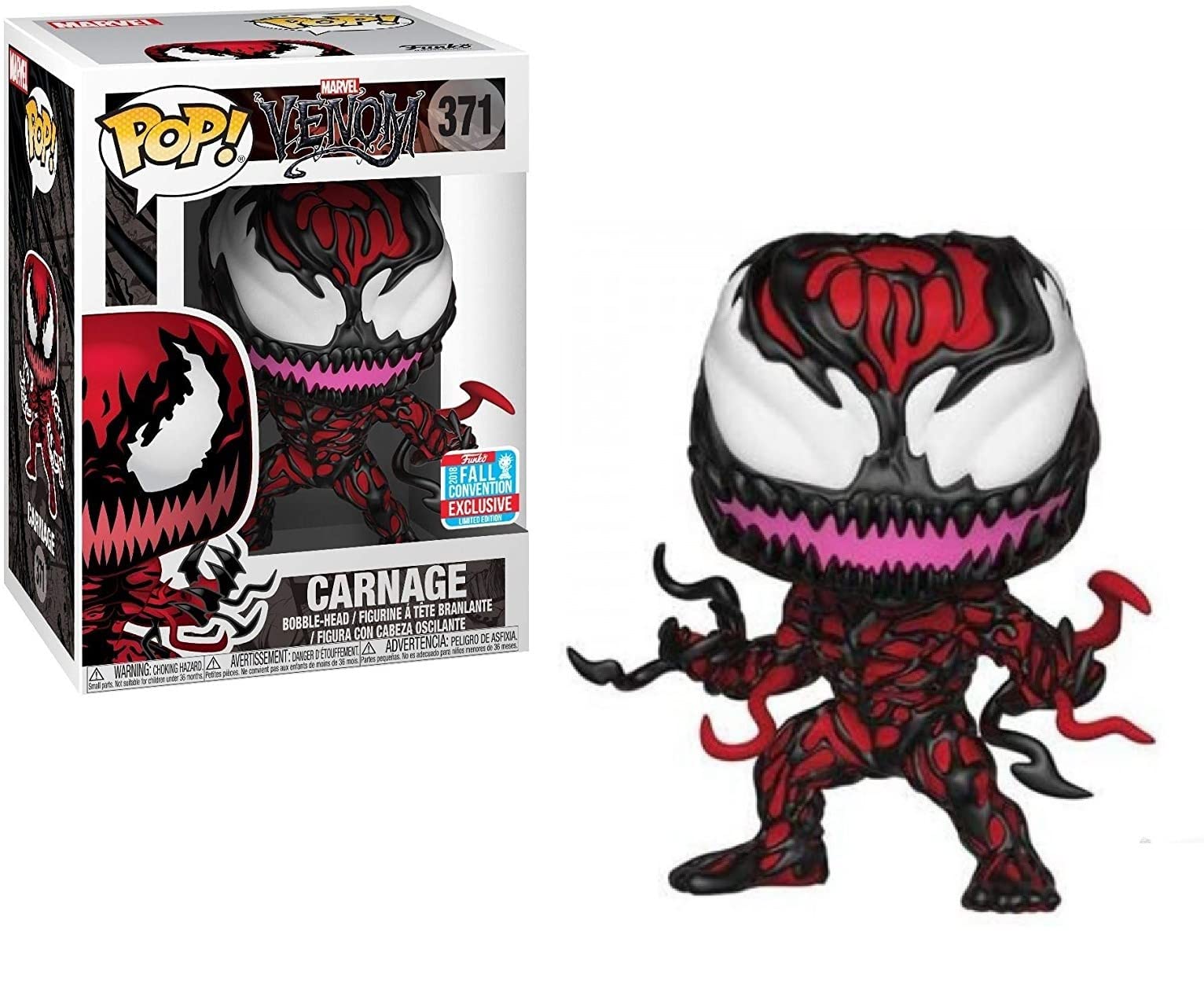 Nycc 2018 Funk Pop! Marvel: Venom Carnage With Tendrils 371 Shared