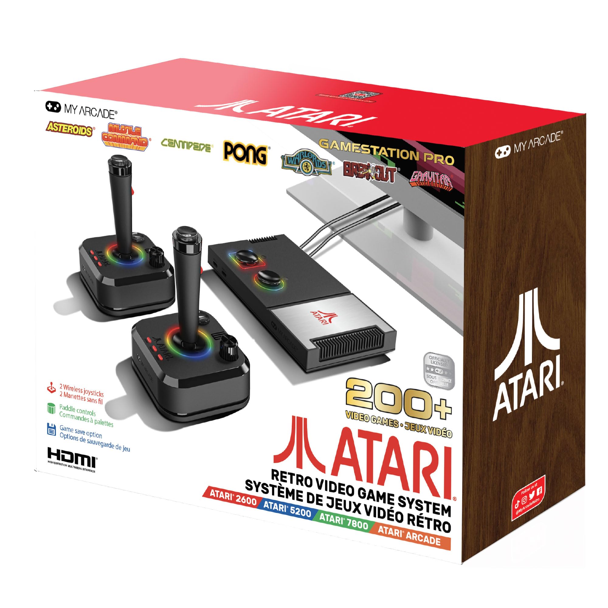 My Arcade Atari Game Station Pro: Retro Video Game Console With 200+ Games Wirel