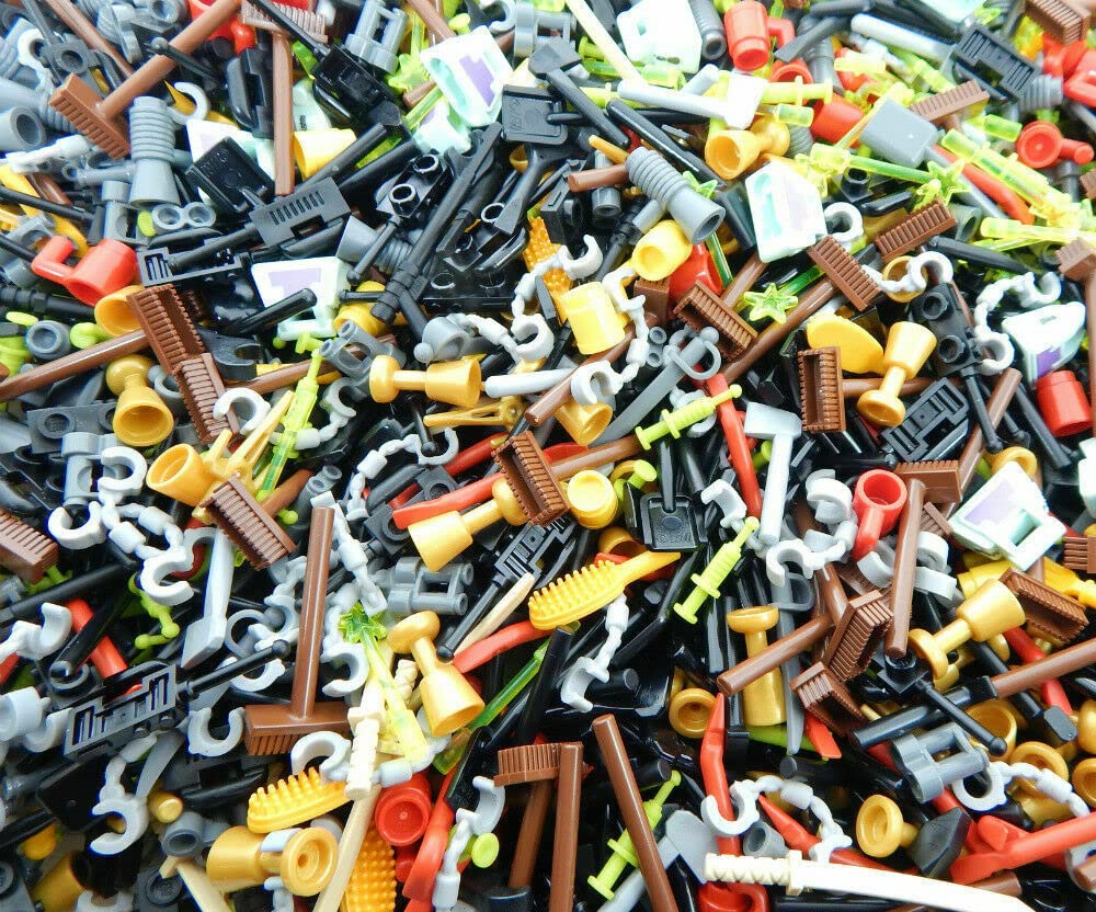 Image 0 of Lot Of 50 New Random Lego Accessories Mystery Pack Weapons Stuff