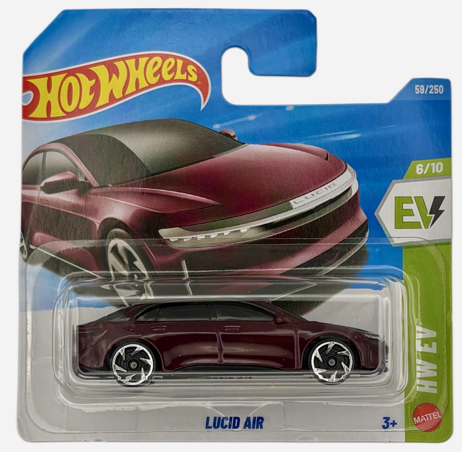 Hot Wheels Lucid Air Hw Ev 6/10 59/250 Wine Red Toy Car