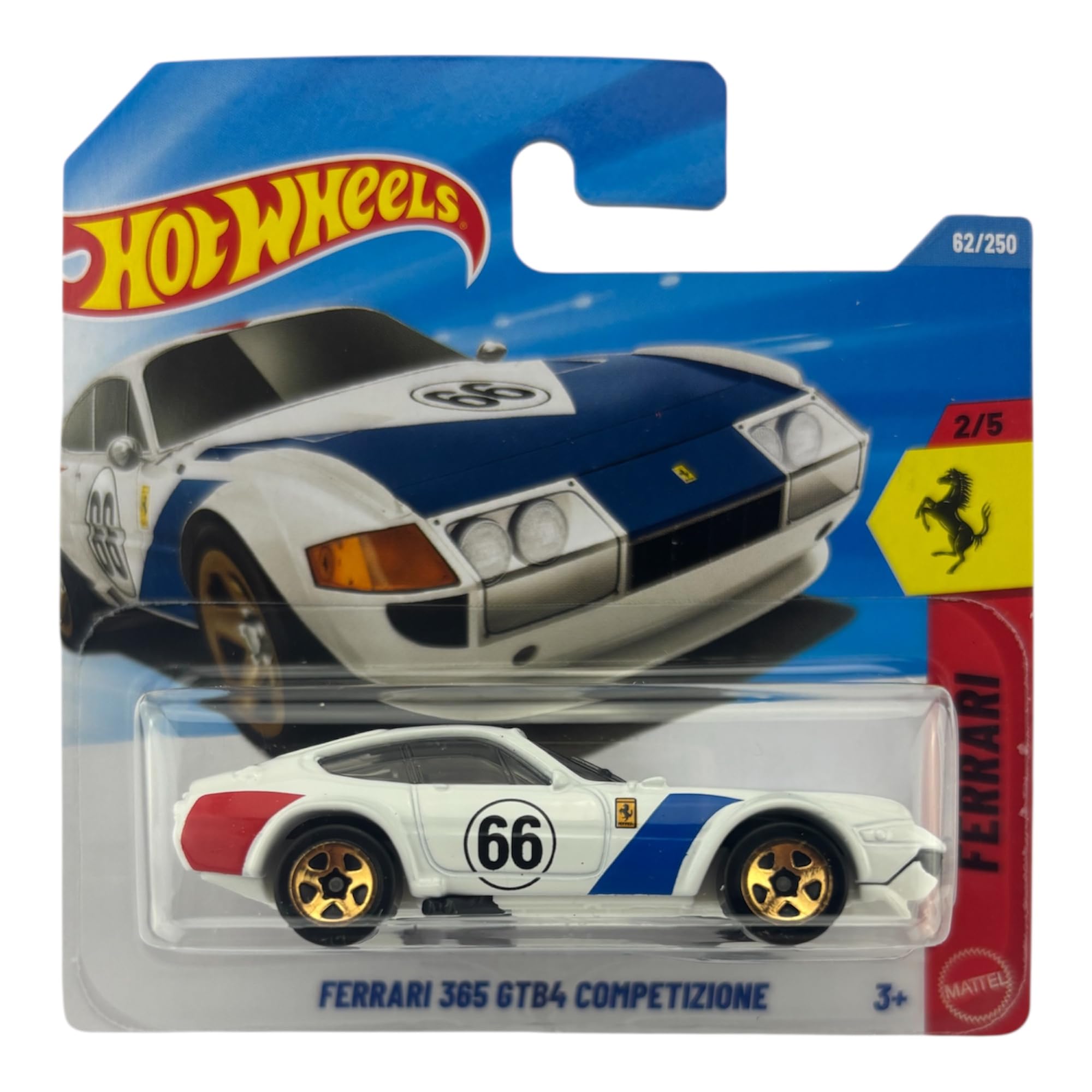 Hot Wheels Ferrari 365 GTB4 Competizione White 2/5 62/250 1:64 Scale