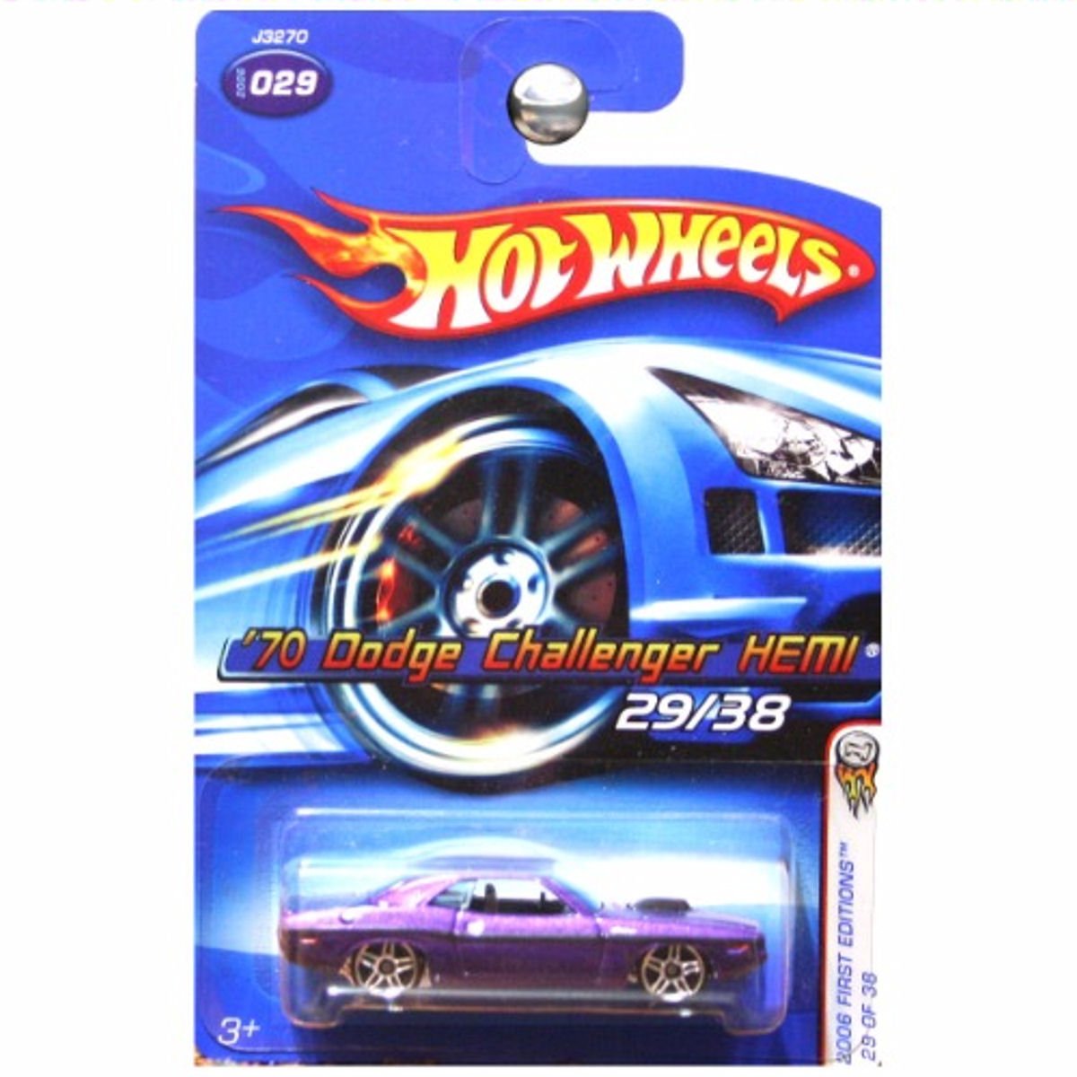 Image 0 of Hot Wheels Purple 1970 Dodge Challenger Hemi 2006 First Edition Series 1:64 Scal