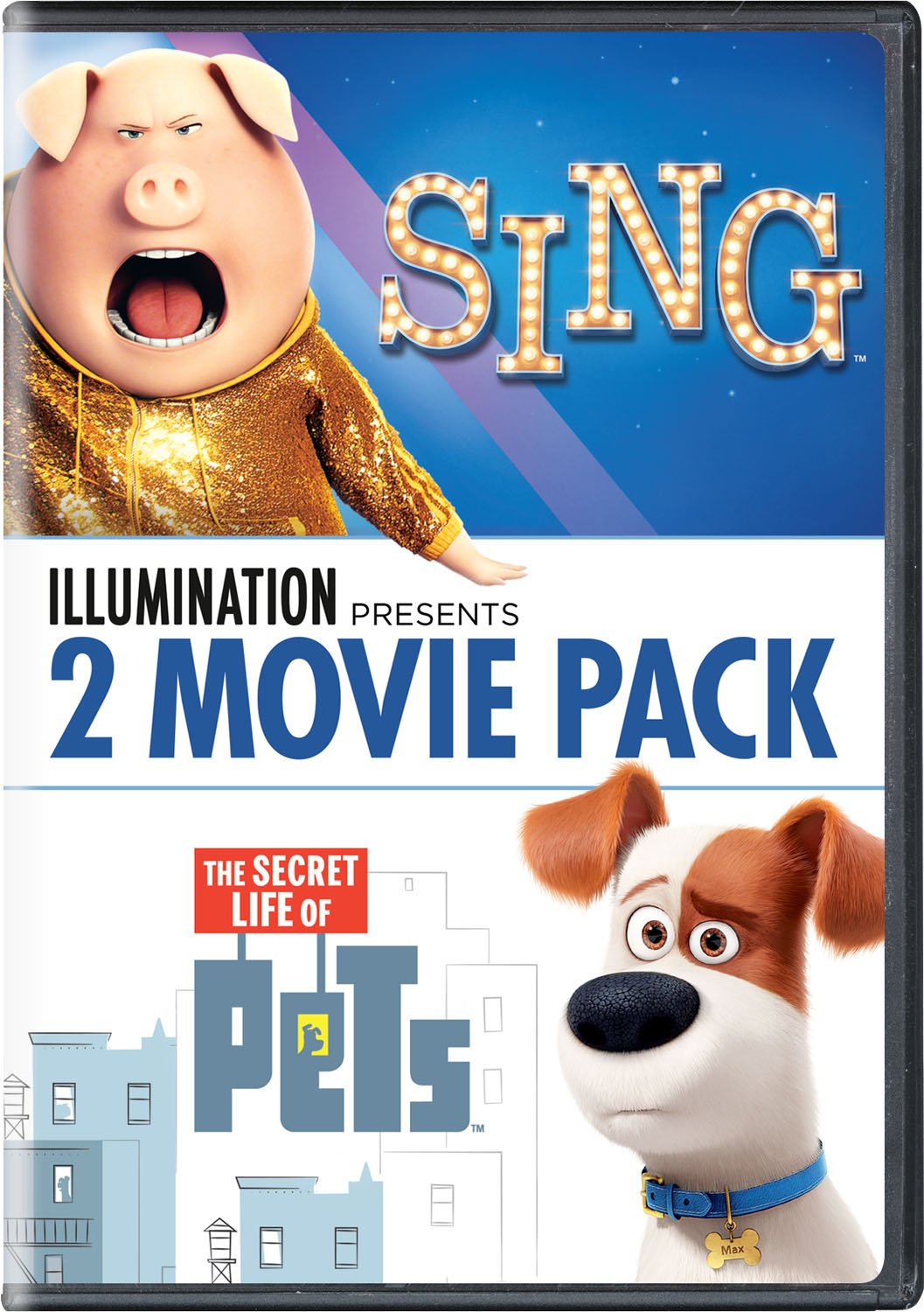 Image 0 of Illumination Presents: 2-MOVIE Pack Sing / The Secret Life Of Pets DVD On DVD Wi