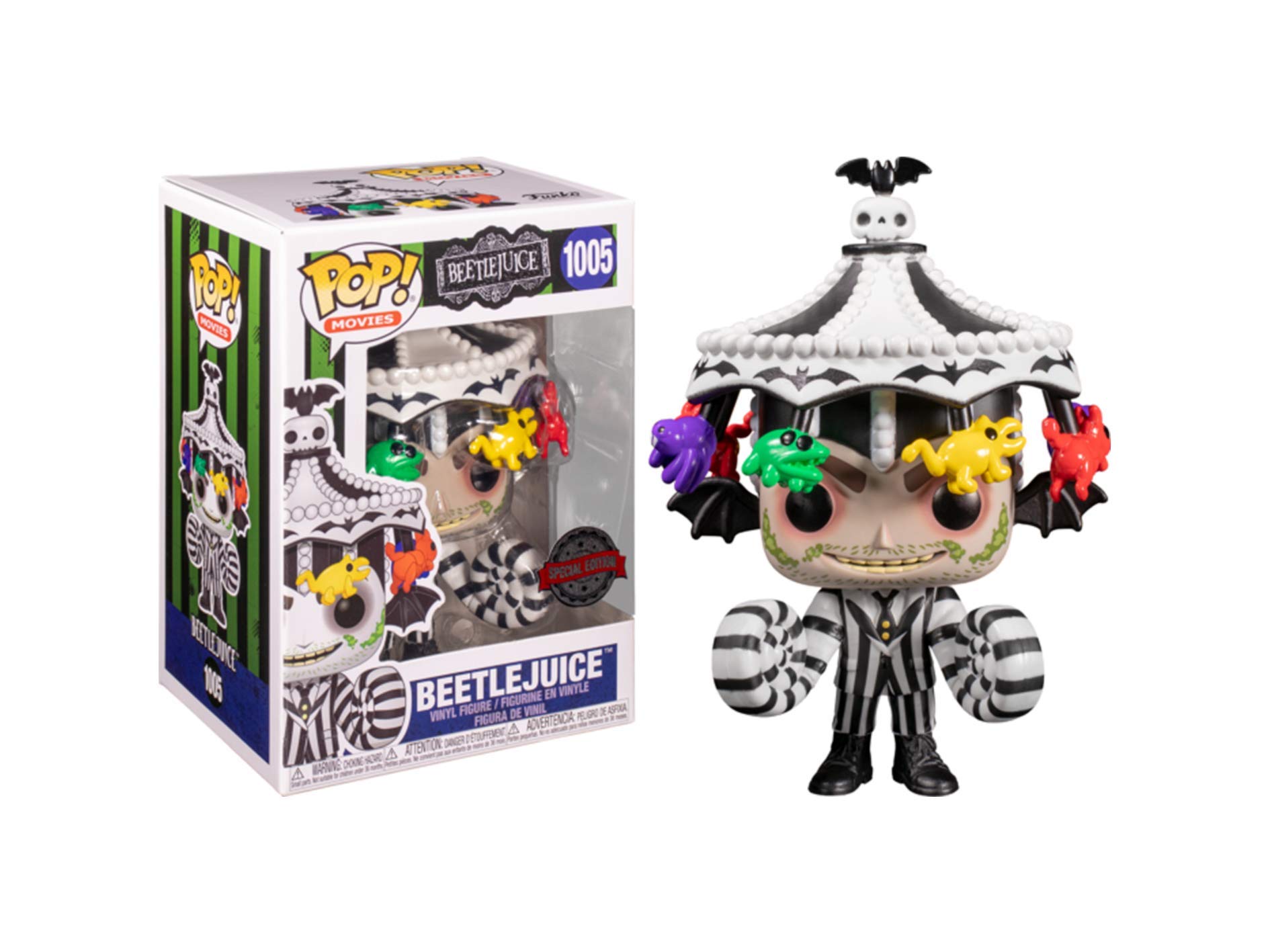Image 0 of WayBack Beetlejuice With Carousel Hat Pop Vinyl Collectible Toy Figure 1005 Excl