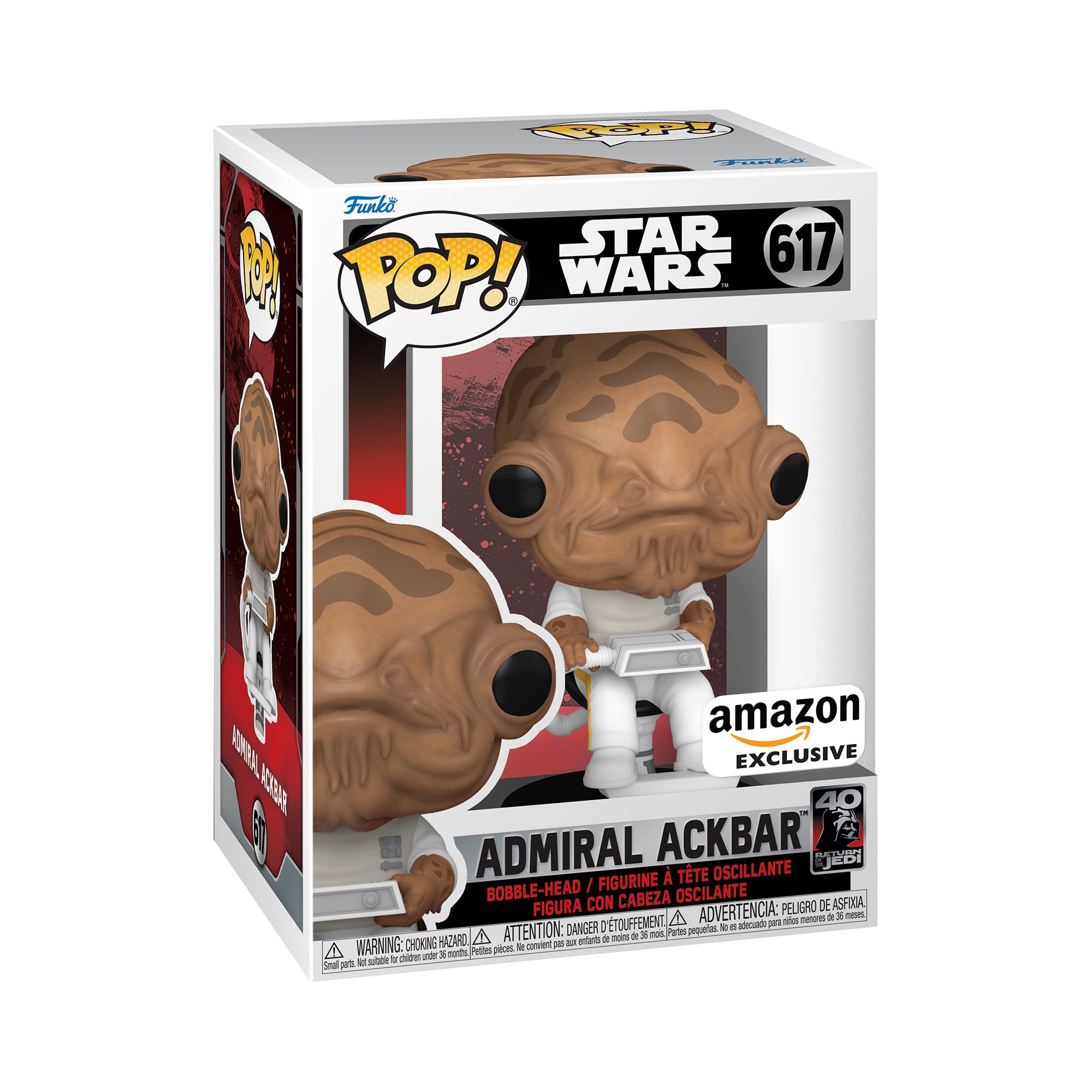 Image 0 of Funko Pop! 617 Star Wars: Return Of The Jedi 40th Anniversary Admiral Ackbar Col
