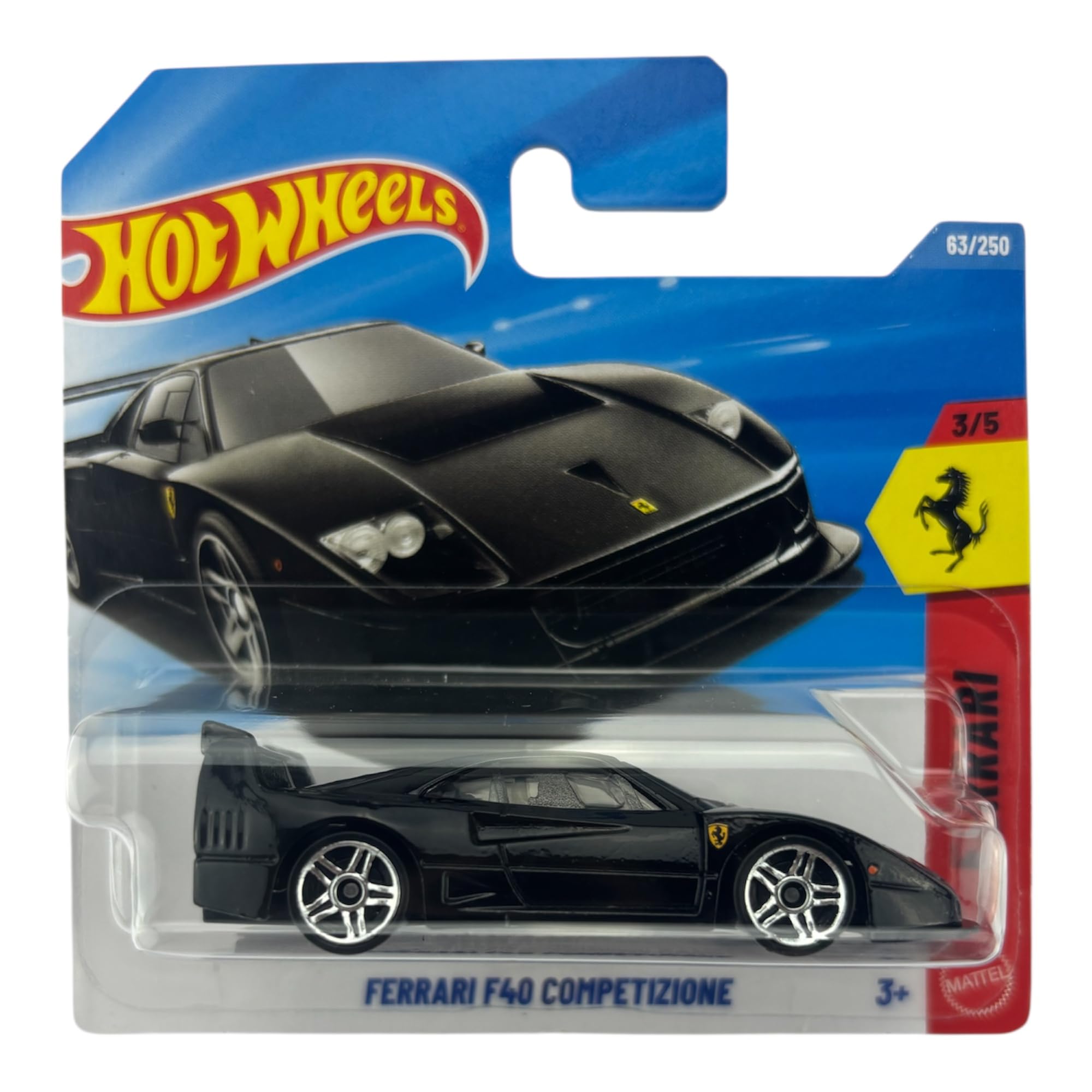 Hot Wheels Ferrari F40 Competizine Black 3/5 63/250 1:64 Scale Diecast