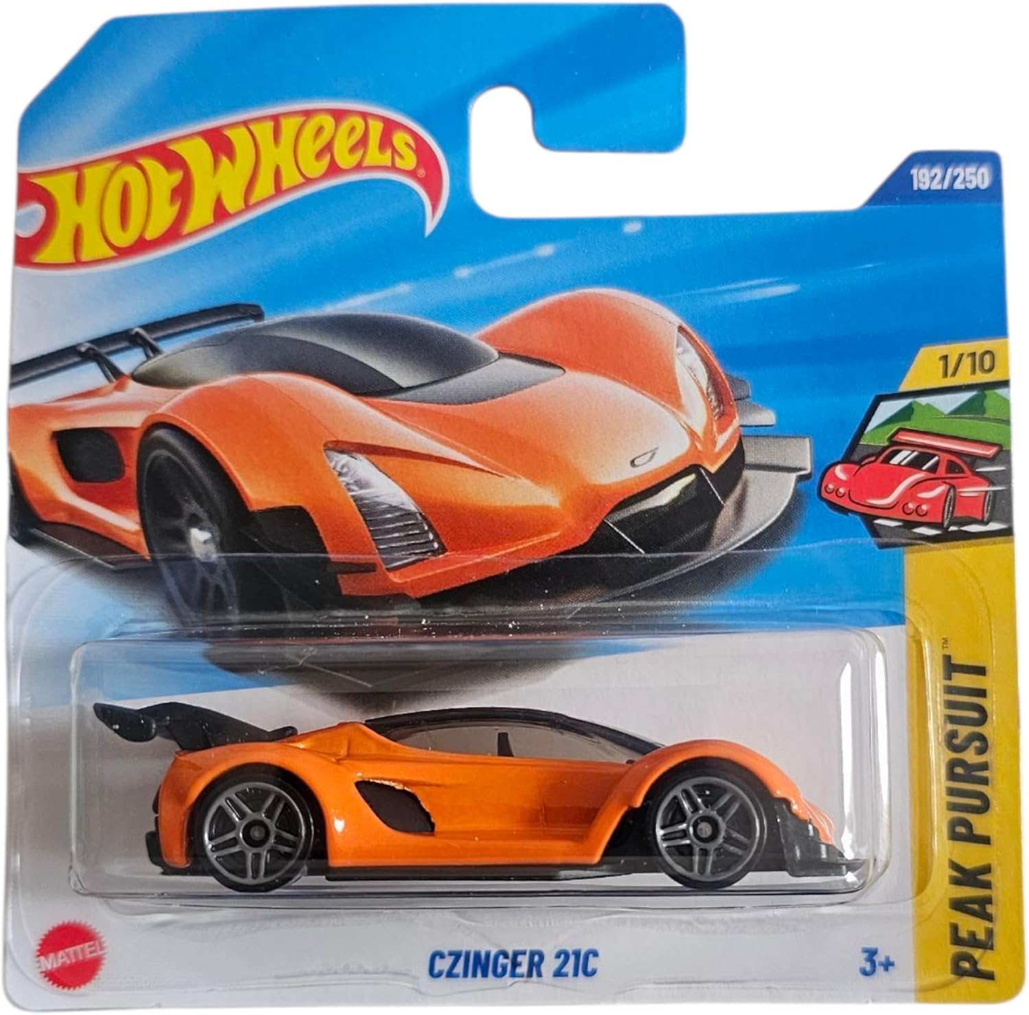 Hot Wheels Czinger 21C Peak Persuit 1/10 JBB31 Short Card Orange