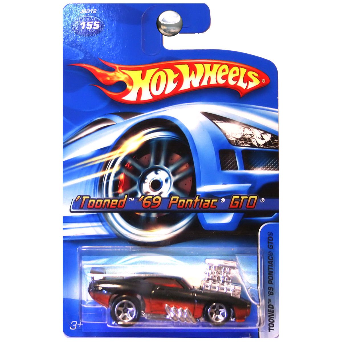 Hot Wheels 2006 Tooned 69 Pontiac Gto Card 155 1:64 Scale Toy Car