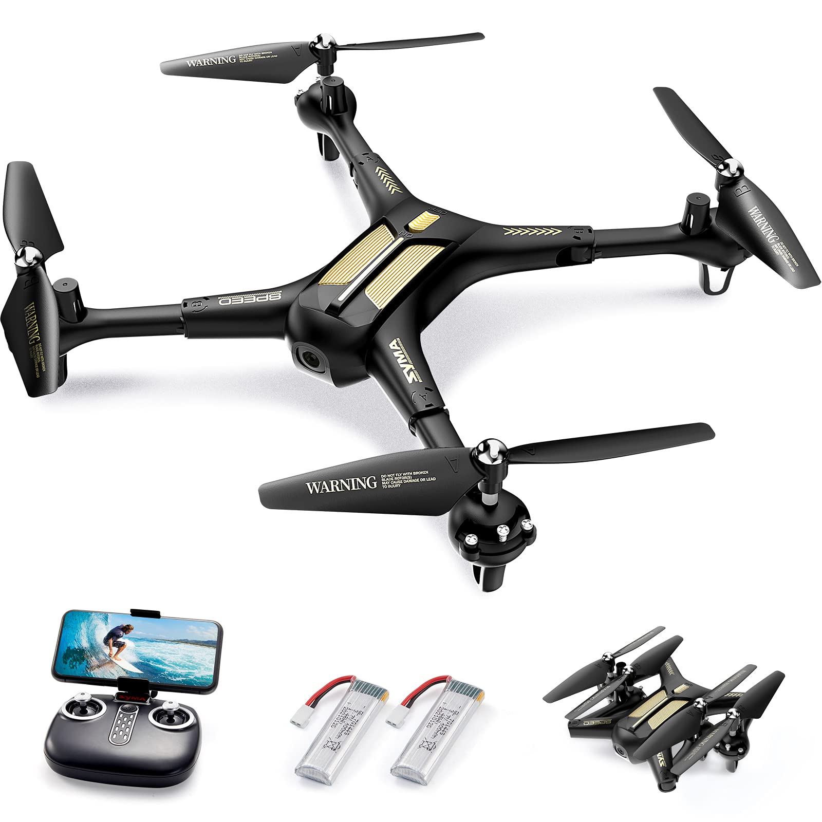 Drone With Camera Syma X600W Foldable 1080P Fpv Camera Drone