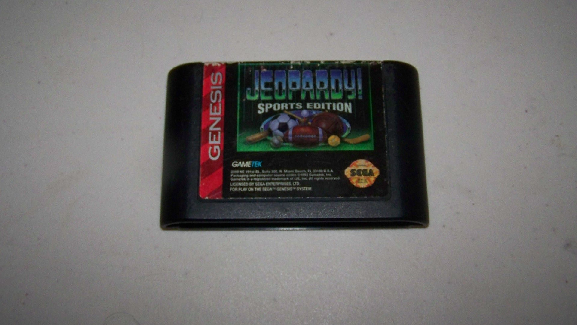 Jeopardy: Sports Edition For Sega Genesis Vintage Trivia