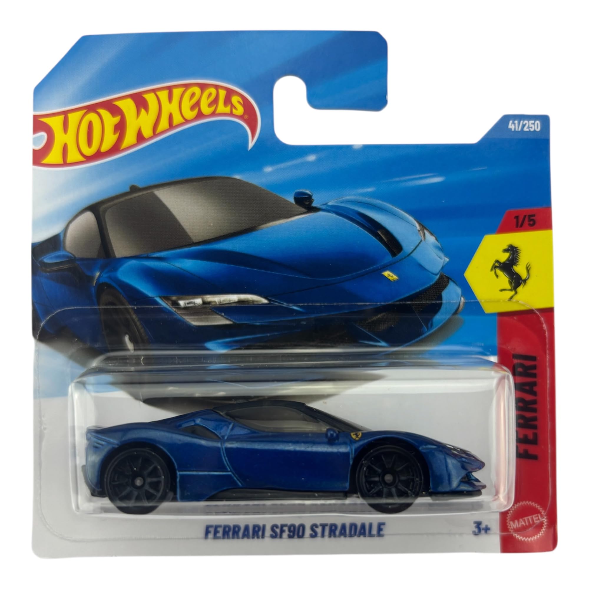 Hot Wheels Ferrari SF90 Stradale Blue 1/5 41/250 1:64 Scale Diecast