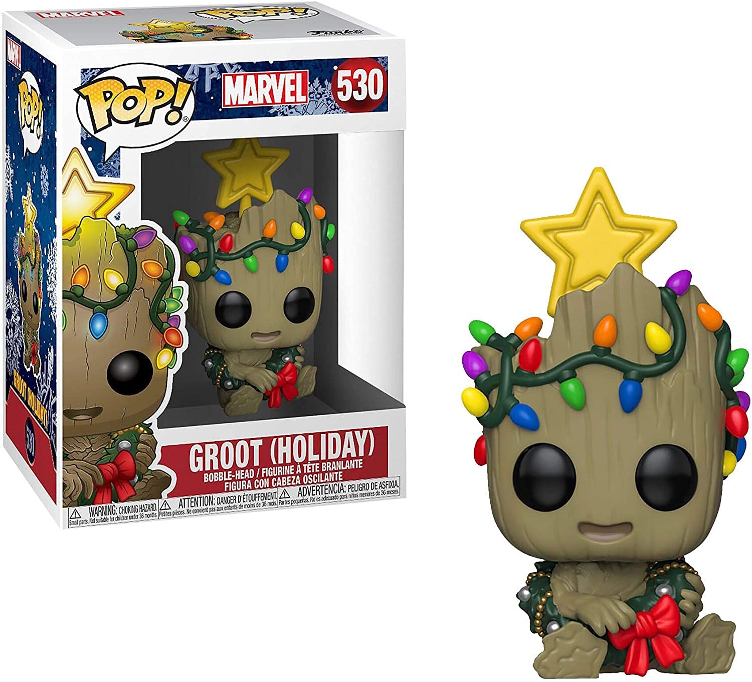 Funko Pop! 530 Marvel: Holiday Groot With Wreath Collectible