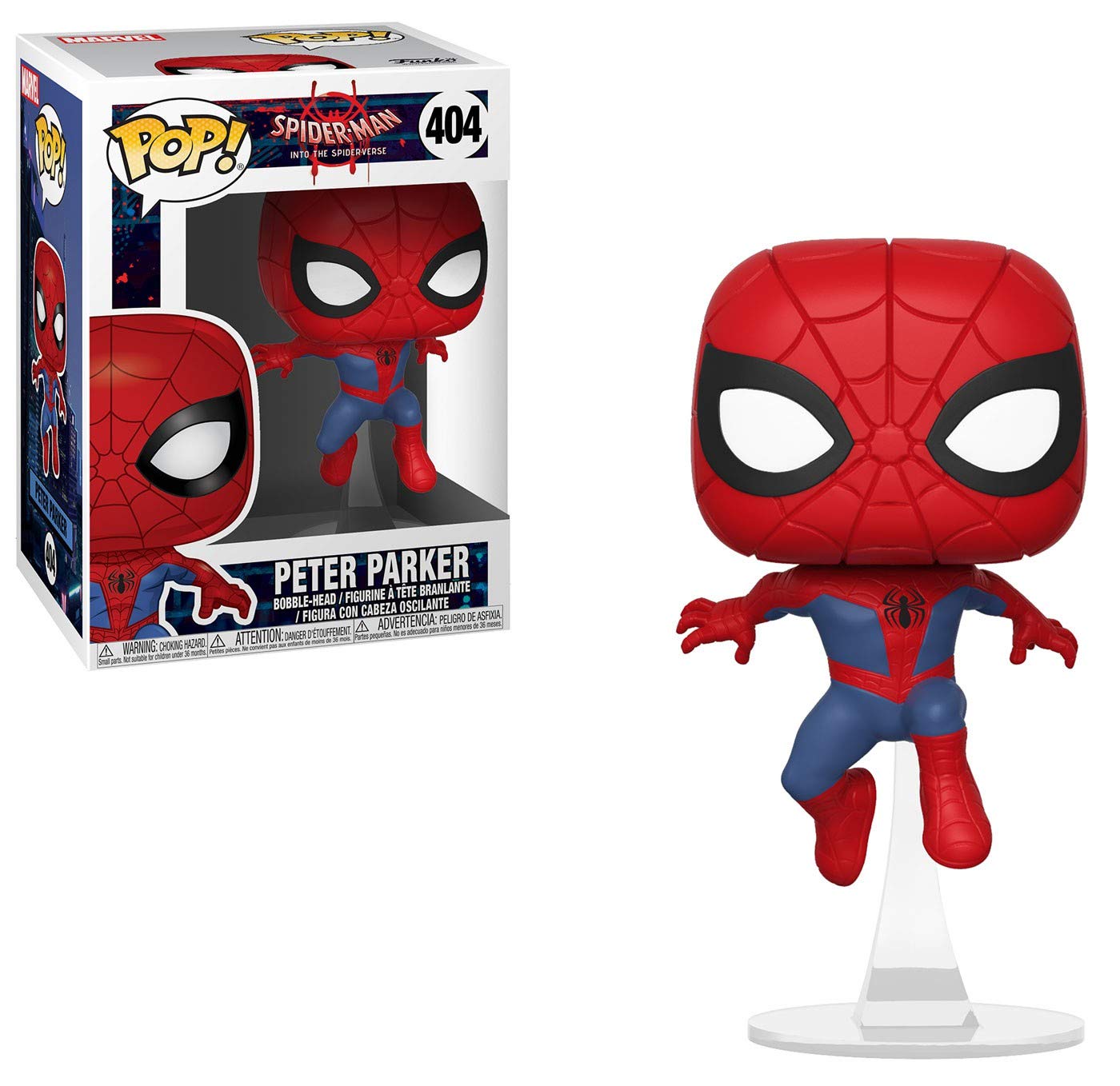 Image 0 of Funko Pop Marvel: 404 Animated Spider-Man Movie Spider-Man Collectible Figure