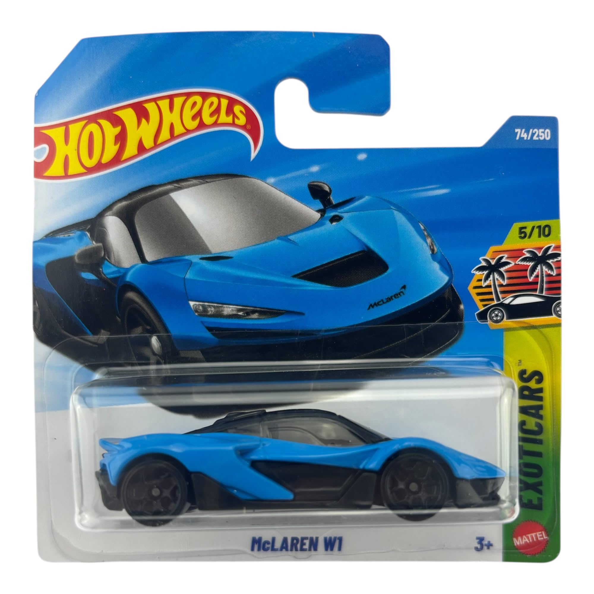 Hot Wheels McLaren W1 Blue Exoticars 5/10 74/250 1:64 Scale Diecast