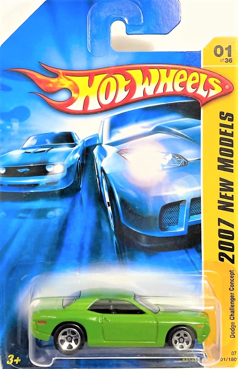 2007 Models 1 Dodge Challenger Concept Green PR-5 Wheels 2007 Card #2007-01 Coll