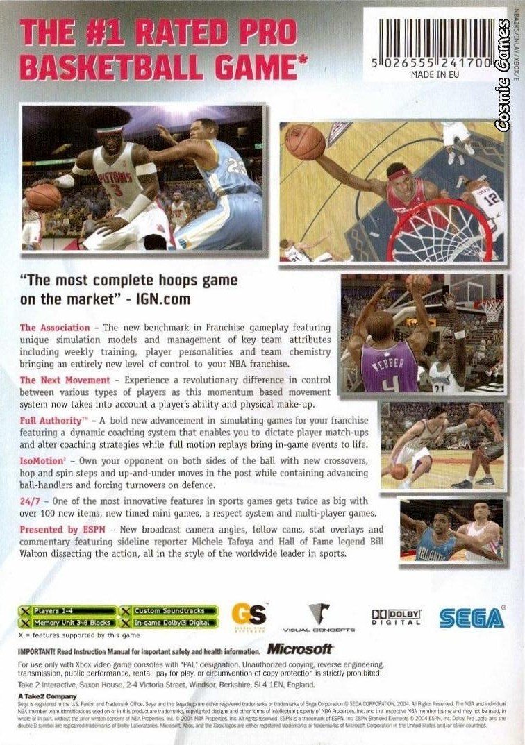 Image 0 of ESPN: NBA 2K5 Xbox For Xbox Original Basketball Sports