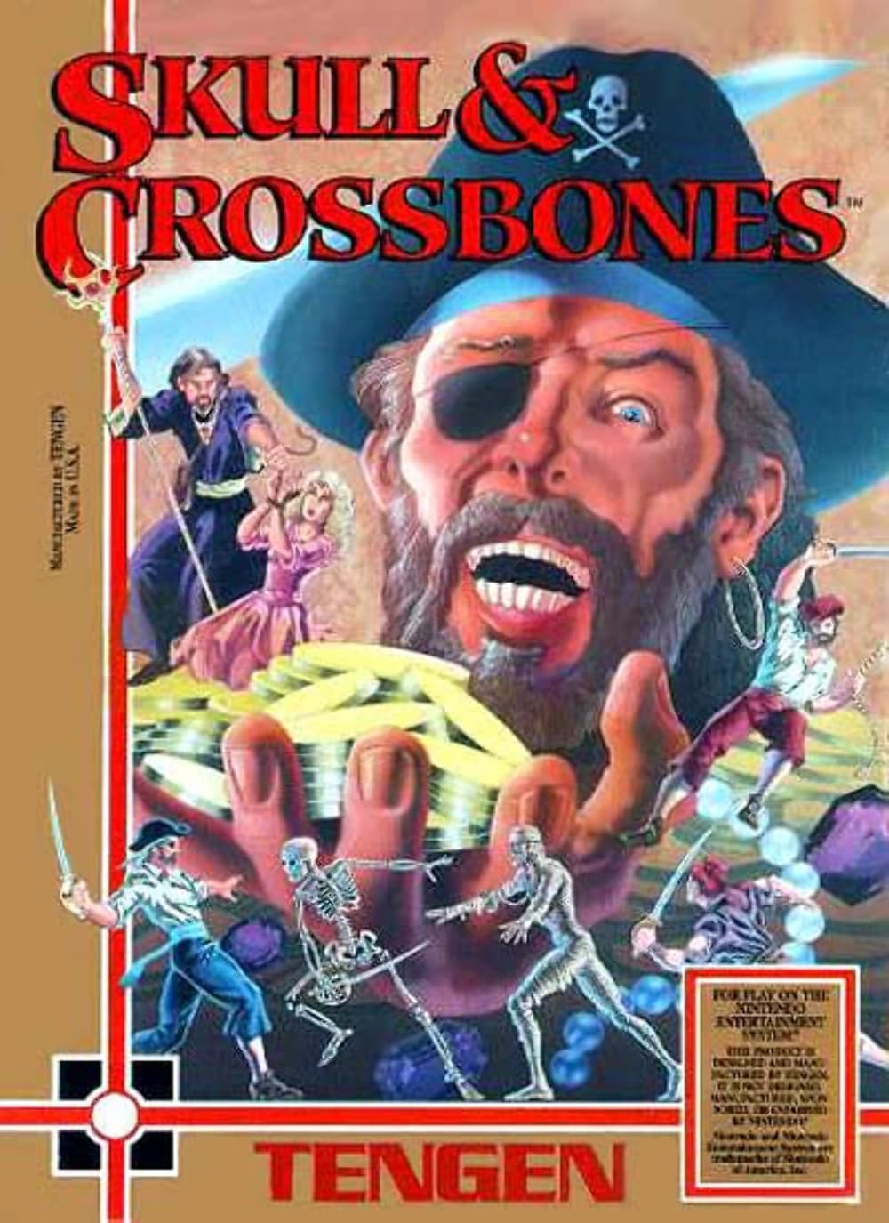 Image 0 of Skull And Crossbones For Nintendo NES Action Vintage